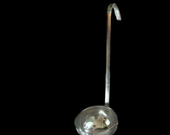 Vintage Taiwan 6" Stainless Steel Gravy Ladle Curved Handle