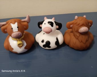 Cow Rubber Ducky - Farm Animal Party Favor