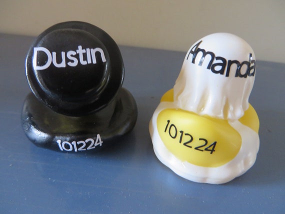 Quietscheente Hochzeitspaar 2er Set - Lustiges Hochzeitsgeschenk | Braut & Bräutigam Enten