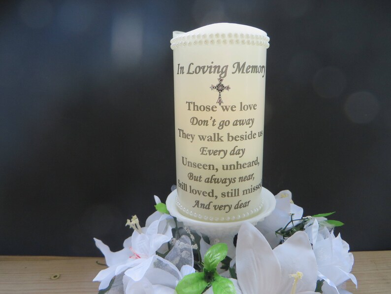 In Loving Memory LED Candle With verse Memorial candle in Etsy