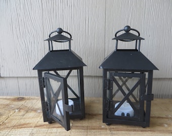 One Square Mini Lantern table decoration  - 3.5 in x 3.5 in x 6.7 in  - wedding reception, centerpiece, favor