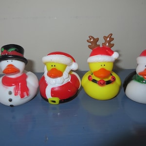 Christmas Rubber Ducks: Santa, Snowman, Reindeer, Penguin - Stocking Stuffers