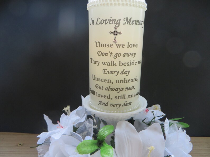 In Loving Memory LED Candle With verse Memorial candle in Etsy