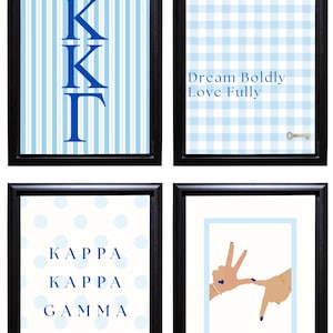 Sorority wall art print - KKG - Kappa Kappa Gamma