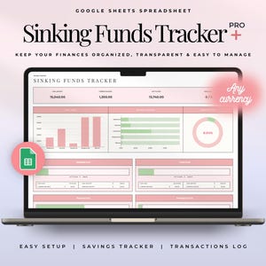 Sinking Funds Tracker Spreadsheet Budget Google Sheets Savings Tracker Personal Funds Finance Planner Cash Savings Spreadsheet Template Plan