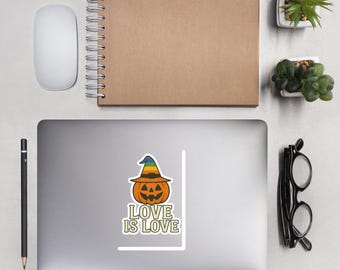 LGBTQ+ Halloween Bubble-free stickers Love is Love
