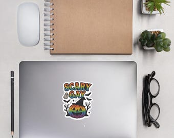 LGBTQ+ Halloween Bubble-free stickers Scary Gay