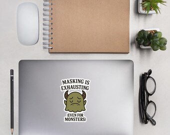 Neurodivergent Halloween Bubble-free stickers Masking