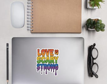 LGBTQ+ Halloween Bubble-free stickers Scary Strong