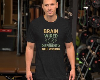 Neurospicy T-Shirt | Wired Differently Neurodivergent ADHD Autism Pride Tee | Mental Health Awareness Graphic Shirt