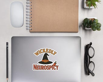 Neurodivegent Halloween Bubble-free stickers Wickedly Neurospicy