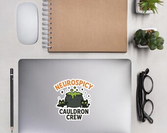 Neurodivergent Halloween Bubble-free stickers Cauldron Crew