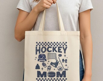 Hockey Mom Canvas Tote Bag: Eco-Friendly Rink Accessory