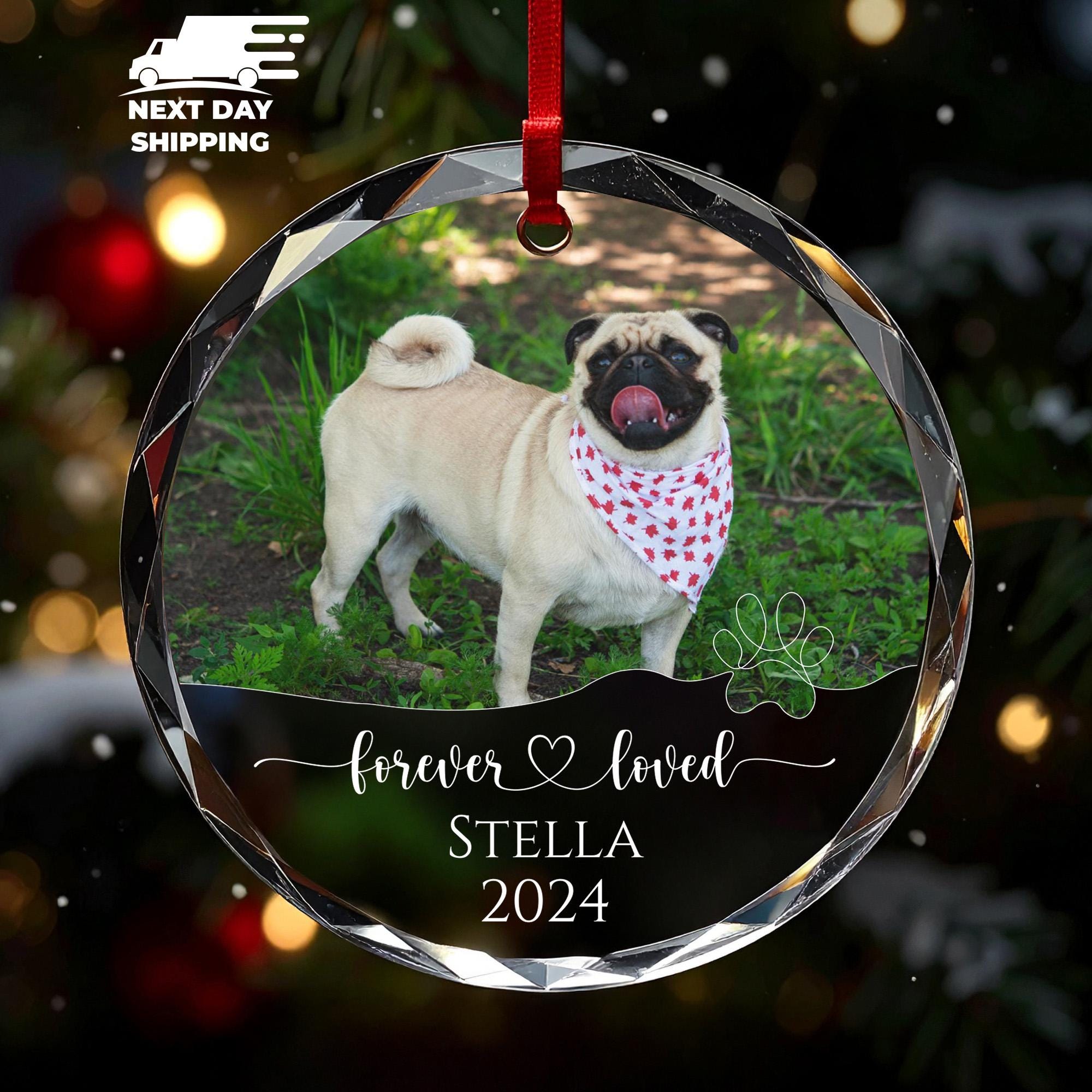 Forever Loved Pet Ornament, Custom Pet Photo Ornament, Pet Loss Tribute, Gift For Pet Owner, Pet Memorial Christmas Keepsake, Christmas Gift