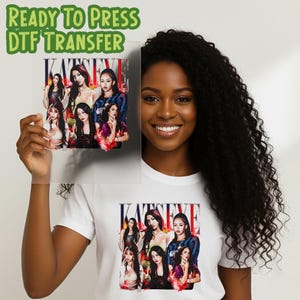 Katseye 43 Different DTF Transfer, Beautiful Chaos Tour Print Transfers, Cute K-Pop Iron On Vinyl Decals, Ready to Press Heat Transfers