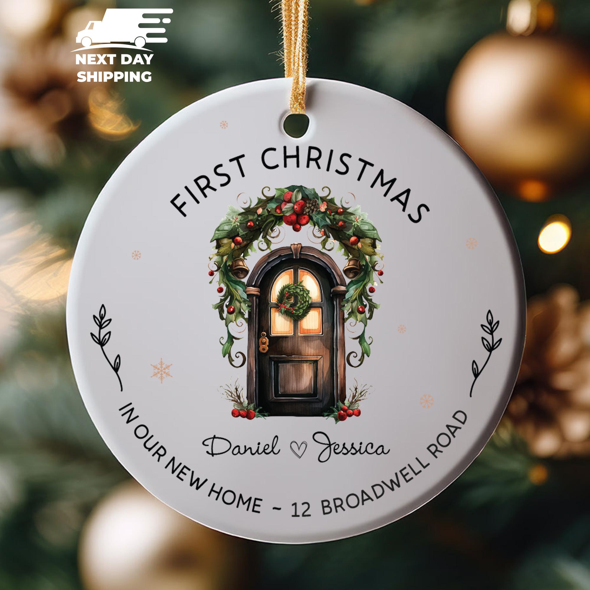 Personalized First Christmas In Our New Home Ornament, Custom Address Ornament, Christmas New Home Decor Ornament, New Apartment Ornaments