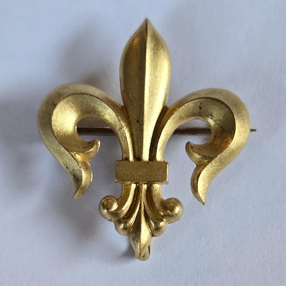 Antique Fleur de Lis Watch Pin