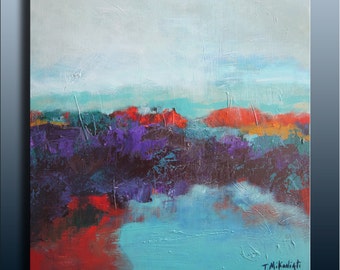 New Dawn-Original acrylic abstract landscape on canvas