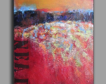 New Earth-Original abstract acrylic landscape on canvas