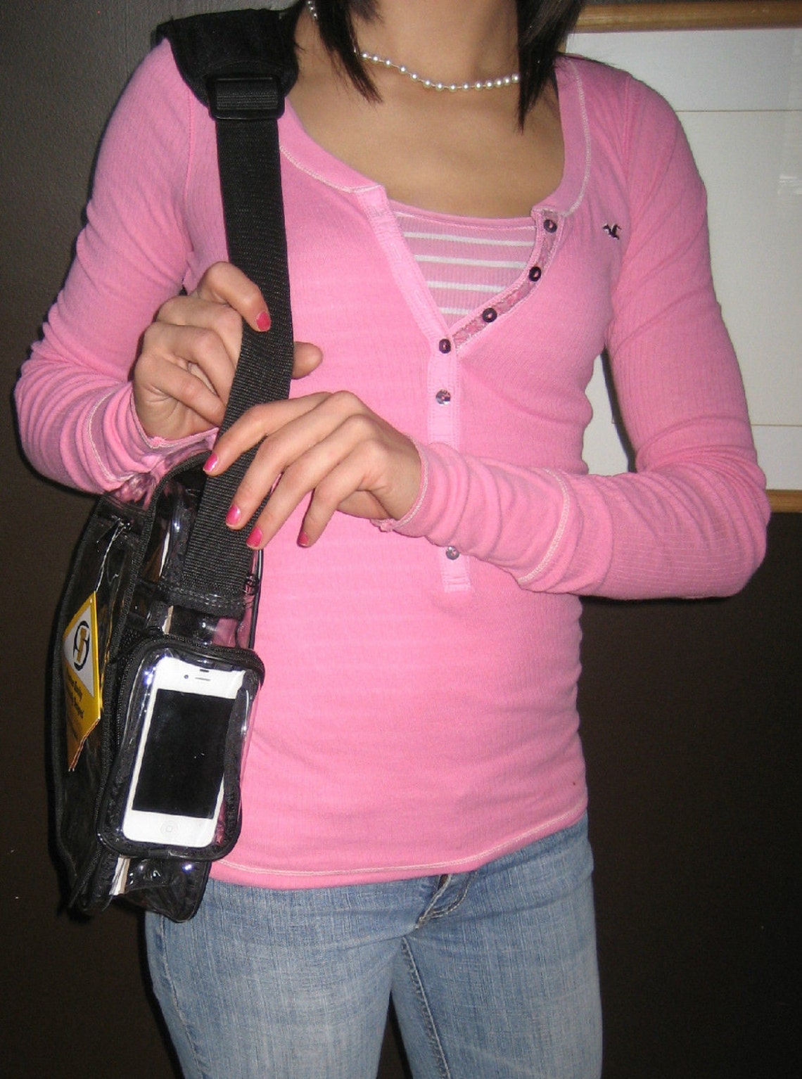 Clear Vinyl Mini Artist Messenger Bag Fits iPad Mini Sketchpad & iPhone