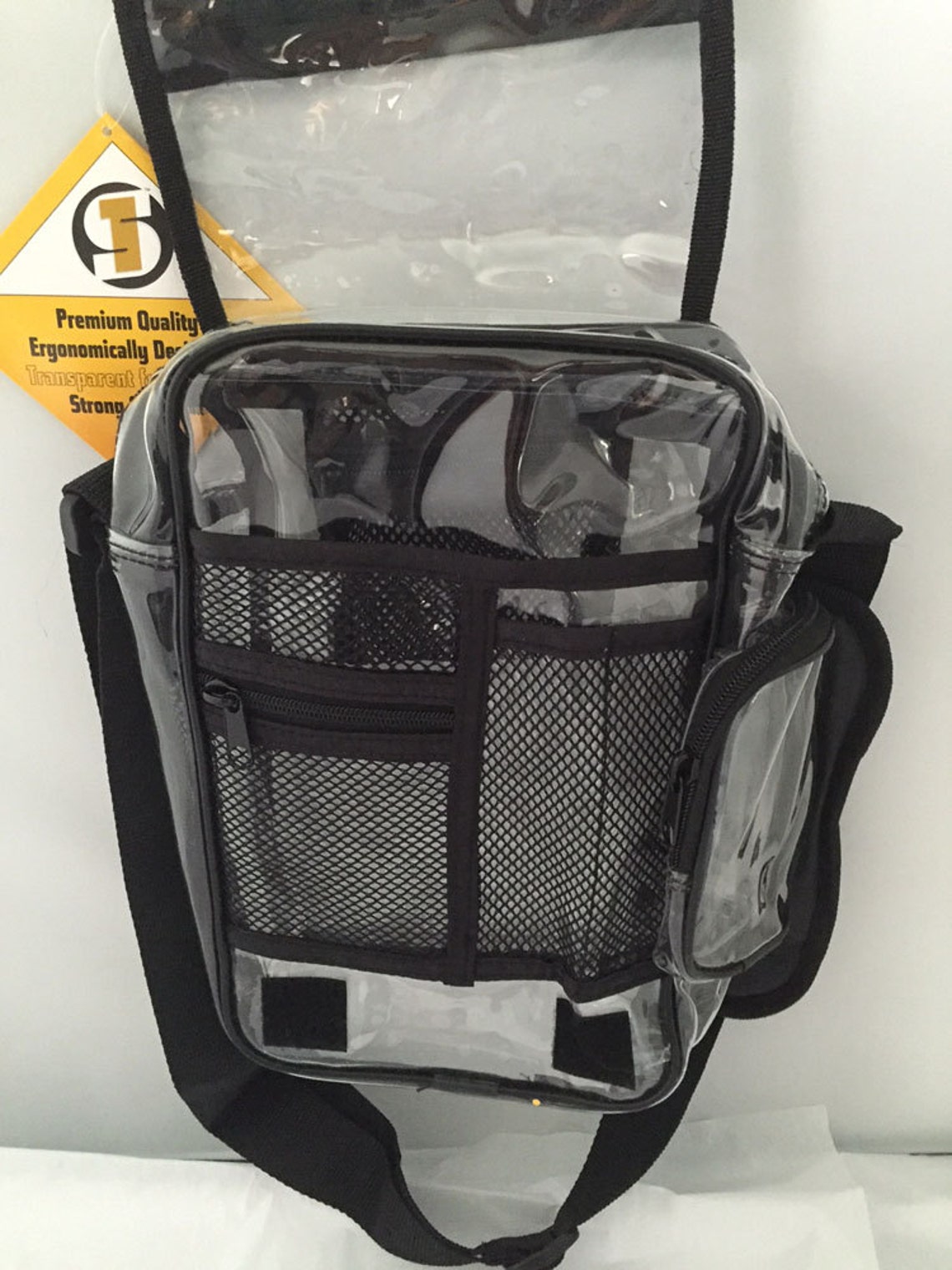 Clear Vinyl Mini Artist Messenger Bag Fits iPad Mini Sketchpad & iPhone