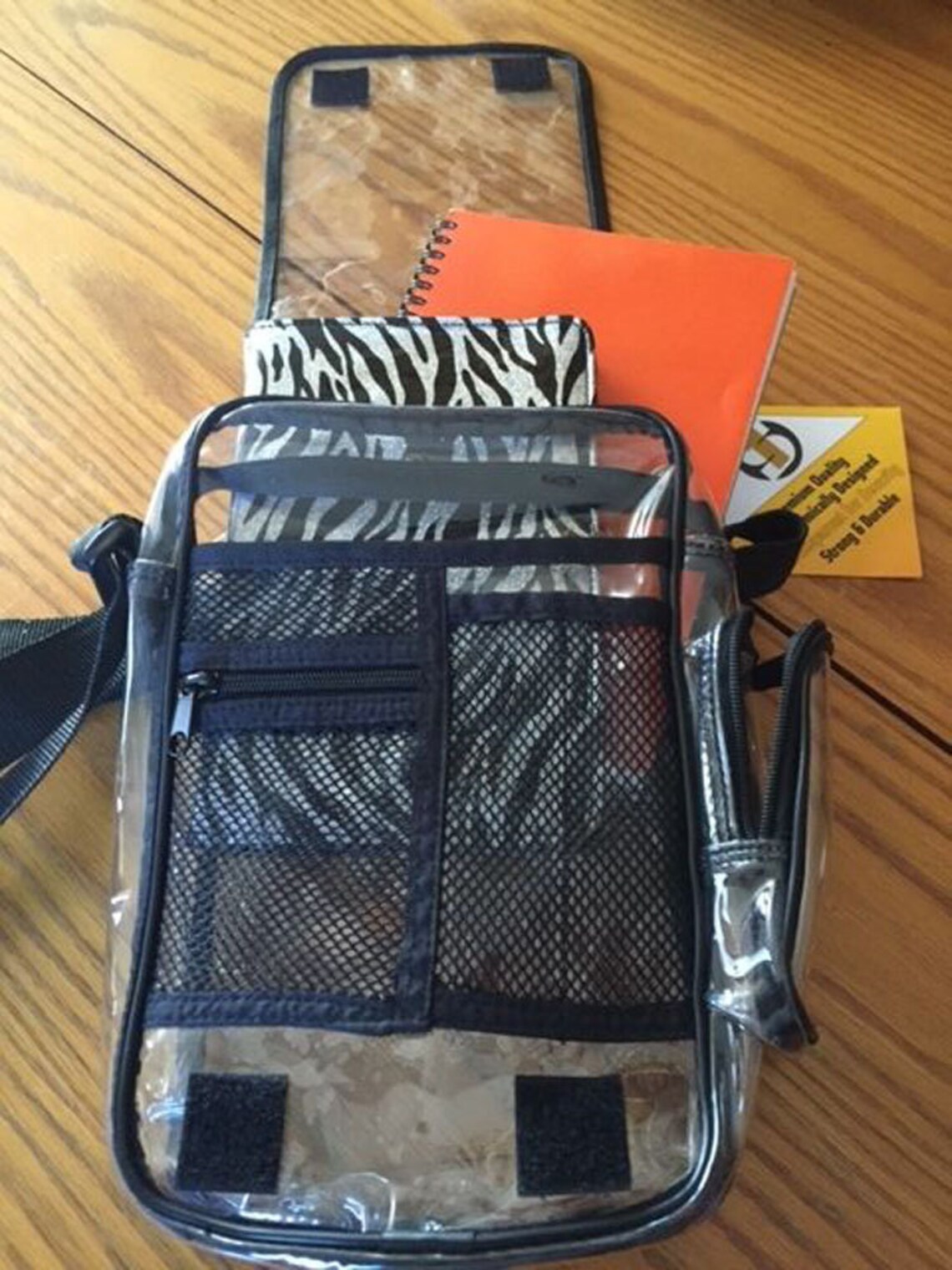 Clear Vinyl Mini Artist Messenger Bag Fits iPad Mini Sketchpad & iPhone