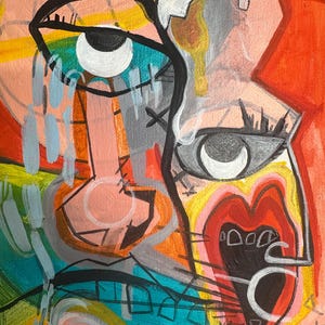 Abstract Expressionist Acrylic Painting
