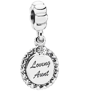 pandora  loving aunt bracelet pendant charm