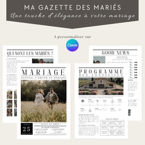 Personalized Wedding Gazette Template