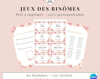 Wedding Pairs Game | Wedding Guest Entertainment | Printable Wedding Game | Instant PDF