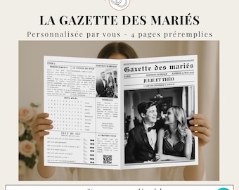 Customizable Wedding Gazette | Canva Wedding Journal | Original Wedding Entertainment