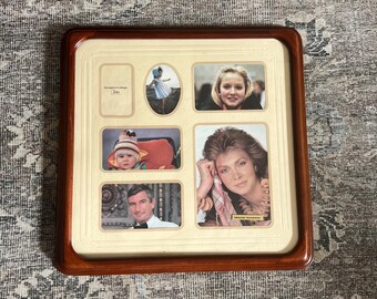 Vintage Feto International Genuine Teakwood Collage Photo Frame — 6 Opening, 16×16", Handcrafted in Thailand