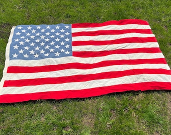 Vintage Valley Forge Flag Co. 50-Star American Flag — 4×6 ft, 100% Cotton Bunting, "Best" 2/2-Ply, Spring City PA