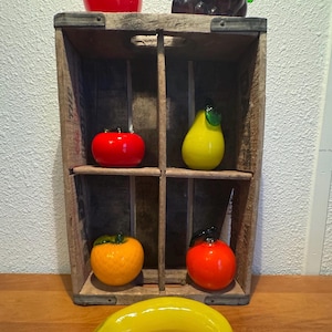 Vintage Murano Style Art Glass Fruit – Heavy Glass Sculpture Collectible
