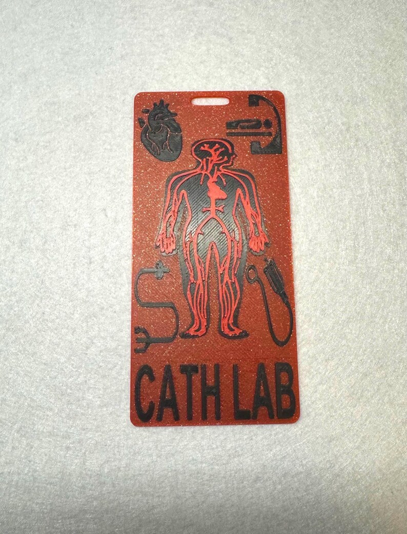 3D Badge Buddy, Cath Lab, Interventional Radiology, Custom Title - Etsy
