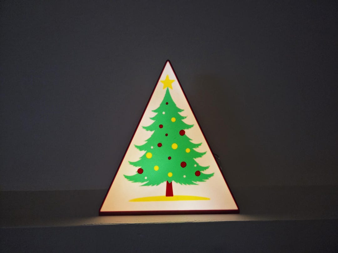 Tree Light Box Christmas Tree Lightbox – 3D Printed Holiday LED Decor | Fairy Light ...