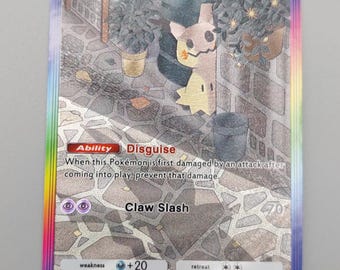 Mimikyu Pokemon TCG Pocket Fantastical Parade Custom Textured Full Alt Art Illustration Card - TCGP App inspired proxy