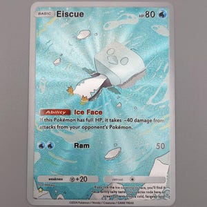 shiny eiscue pokemon card Pokemon Sword and Shield Ultra Shiny Eiscue 6IV-EV Trained – Pokemon4Ever main image 1