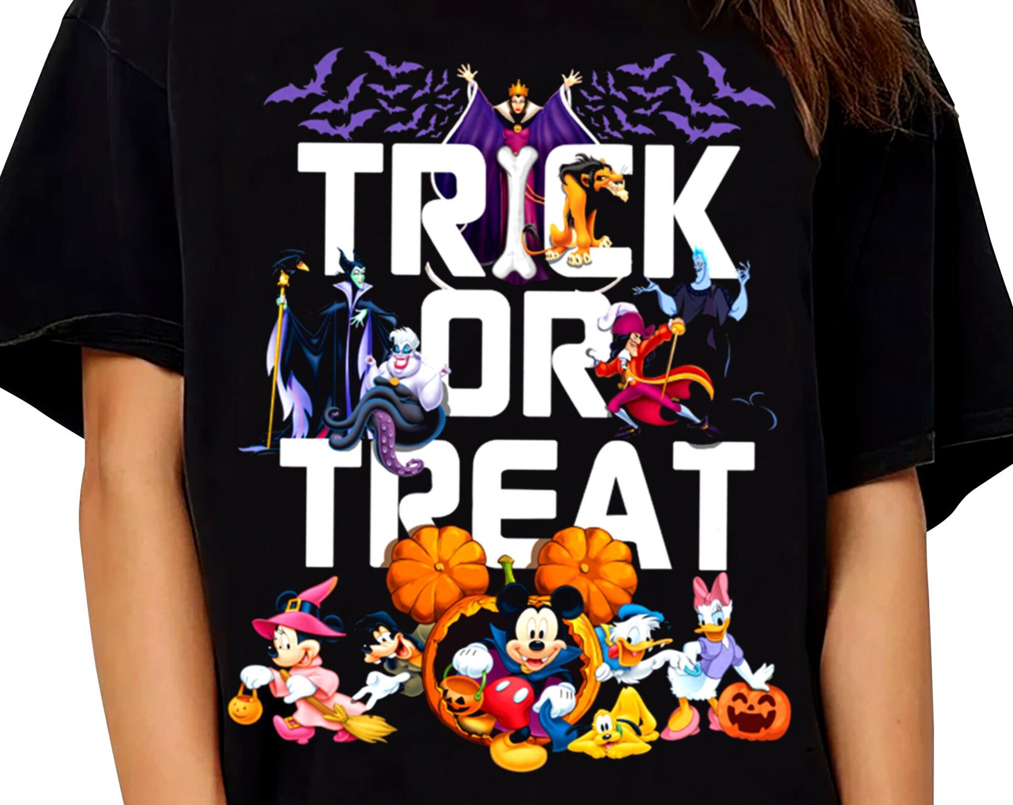 Discover Disney Characters Trick Or Treat Happy Halloween 2022 Shirt
