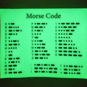 Morse Code Sticker – Glows In The Dark