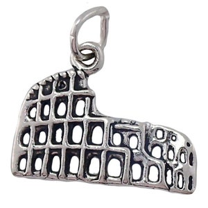 Roman Colosseum Charm Sterling Silver Pendant Italy