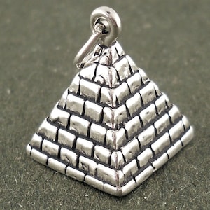 Sterling Silver Pyramid Pendant - Etsy