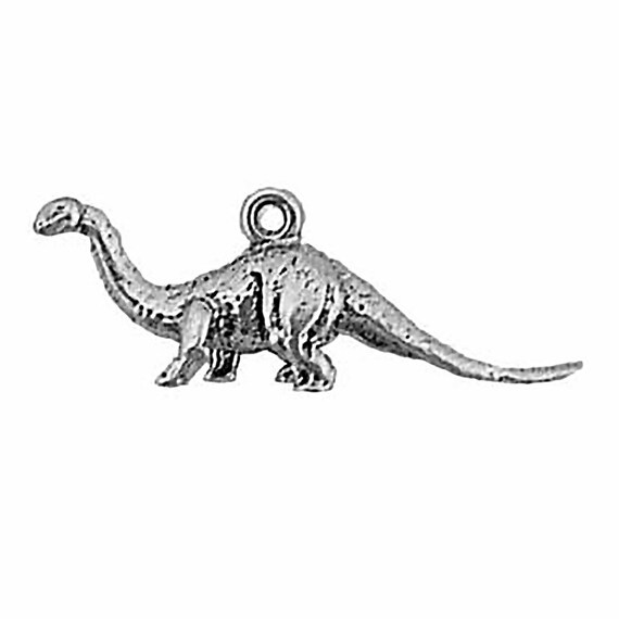 Brontosaurus Apatosaurus Dinosaur Charm Sterling Silver - Made in the USA Brontosaurus Apatosaurus Dinosaur Charm Sterling Silver - Made in the USA