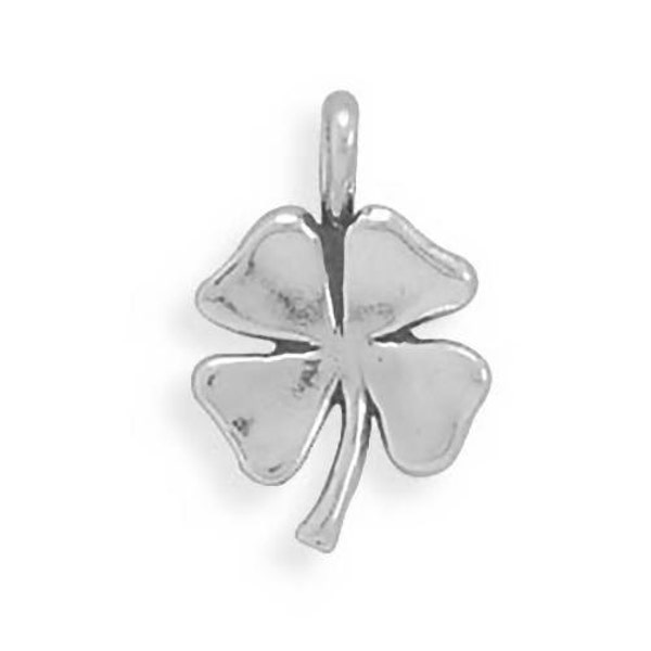 Sterling Silver Lucky Four Leaf Clover Charm Pendant Good Luck