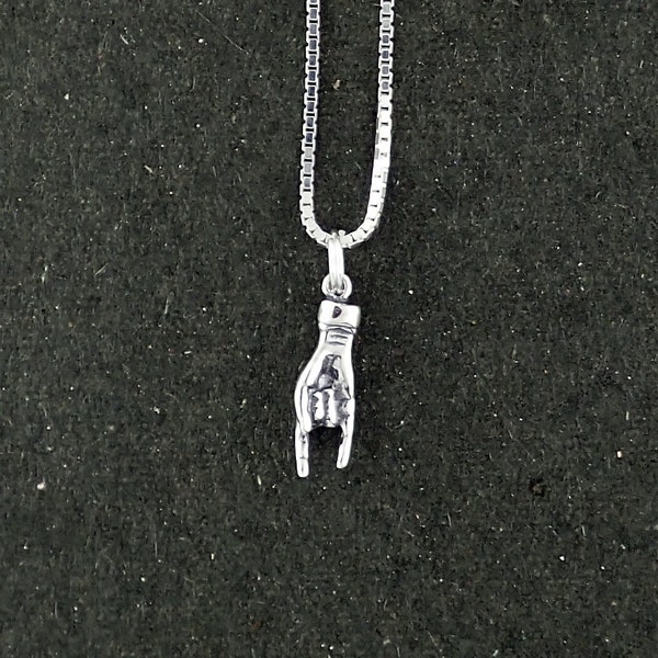 Minimalist Eye Charm Sterling Silver Good Luck Necklace By Harfi