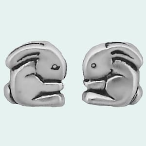 Bunny Earrings Sterling Silver Tiny Mini Posts Studs Rabbit