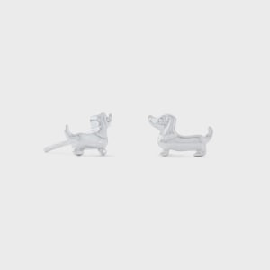 Dachshund Earrings Sterling Silver Tiny Mini Posts Studs