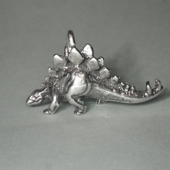Sterling Silver Ancient 3D Dinosaur Stegosaurus Charm or Necklace