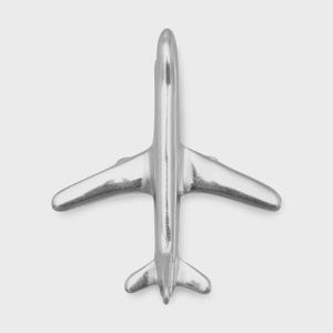 Airplane Charm Sterling Silver Jet Pendant 3D Travel Pilot