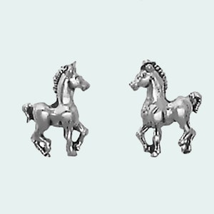 Horse Earrings Sterling Silver Tiny Mini Posts Studs Pony Colt